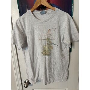 Vintage Caribbean Soul Shipwreck Rum T-Shirt Mens Medium Gray Changes Latitude